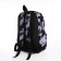 School backpack from textiles on lightning, 3 pockets, black color