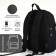 Male backpack on lightning, rise, 2 side pockets, black color
