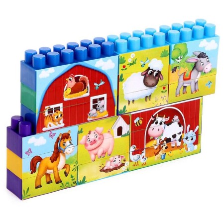 Designer No. 13 "Fun Farm", 18 details, according to the Montessori methodology-2