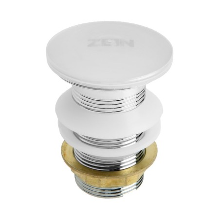 Bottom valve Zein B2, 1 1/4 ", a large button, for a shell, chrome-7
