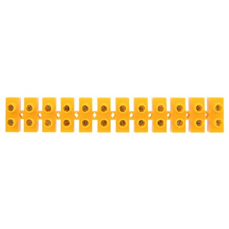 Klement screw block KV-25 10-25, current 60 A, polypropylene yellow rexant (10 pcs.-3