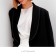 Women's jacket with a stamping minku: classic color black size 46