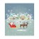 A set of napkins for setting the table "Santa Claus rushes to us", rectangular, size 32x46 cm, 4 pcs