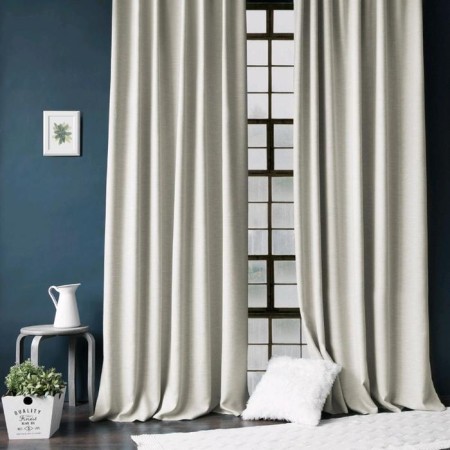 Set of curtains "Buddy", size 140 x 270 cm - 2 pcs, picking up - 2 pcs, beige