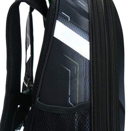 School backpack 38 x 30 x 16 cm, ergonomic back, Stavia "cyber", black-10