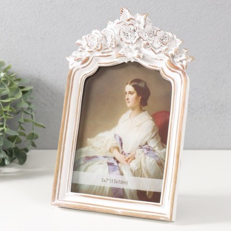 Photo frame Polystone 13x18 cm "Flower Wreath" 25x16.5x2 cm-1