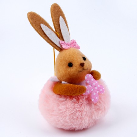 Soft toy "Bunny" on the suspension, 8 cm, color mix-1