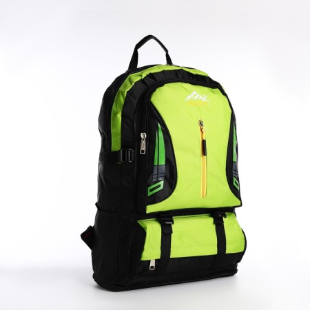 A backpack on a zipper with an increase, 65l, 4 external pockets, green color-2