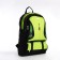 A backpack on a zipper with an increase, 65l, 4 external pockets, green color