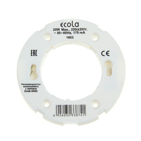 Cartridge Ecola, GX53, without wires, with passing contacts, 77x10 mm-2