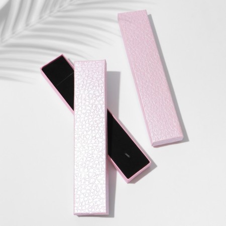 Gift box for a bracelet/chain/clock "Animal print" Simple, 21 × 4, pink color-1
