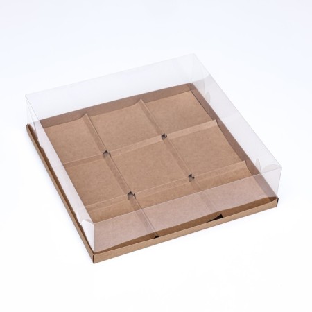 Box for mousse cakes 9 pieces 30x30x8, craft-1