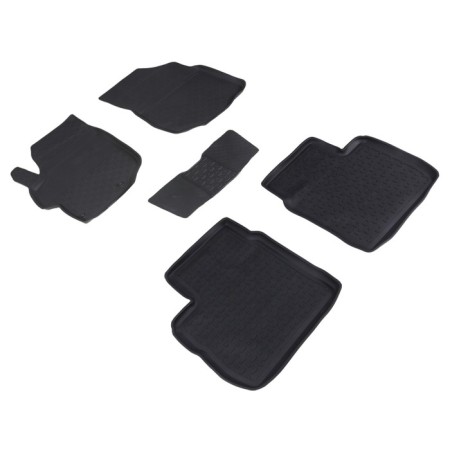 Rubber mats with high side for Peugeot 301, 2013-