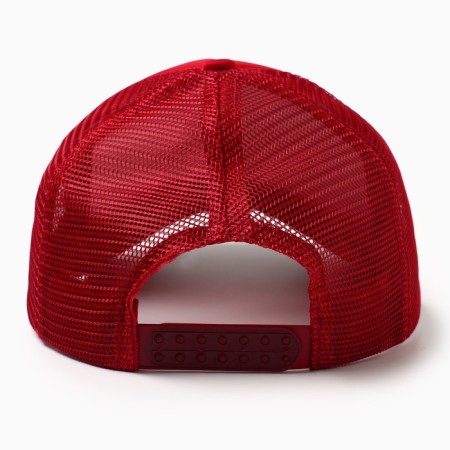 Baseball cap with minaku grid, burgundy color, size 56-58-4