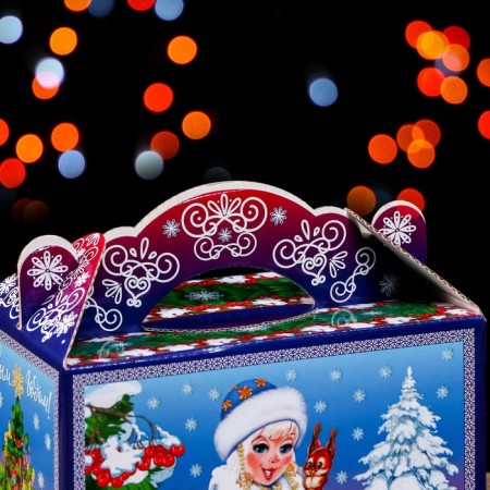 Gift box "Santa Claus and Snow Maiden" 20 x 12 x 19 cm-4