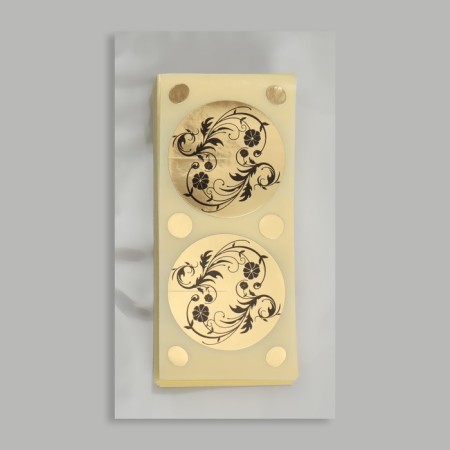 Stykini, with moles, d = 47 mm, golden color-2
