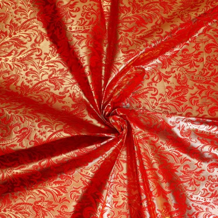 Board flap, red with gold patterns, 100 × 150 cm