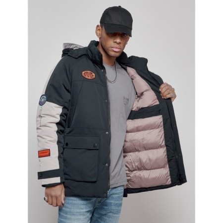 Male Winter jacket, size 56, dark blue color-13