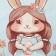 Ethel towel Bright Easter 40x73cm, 100% HL, sarzha 190 g/m2