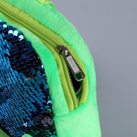 Baby backpack with sequins "Green Dragon", p. 23 × 28 cm-5