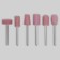 Corundum cutters for manicure in a plastic organizer, 12 pcs