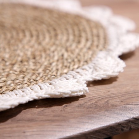 Wicker rug round 35 cm-3