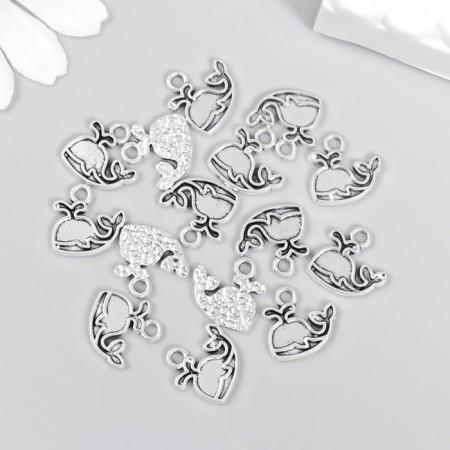 Decor for creativity Metal "Kit" silver 1.3x1.2 cm-2