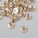 Buttons plastic for creativity 4 punctures "gold" set of 30 pcs 1.2x1.2 cm