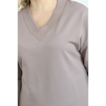 Female dress, size 50, beige color-7