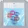 Busina for creativity plastic "Rainbow Ring" mix 1x2.4x2.4 cm