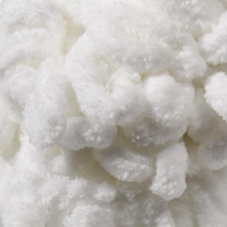 Yarn "Puffy" 100 % micropoliester 9m/100g (55 white)-2