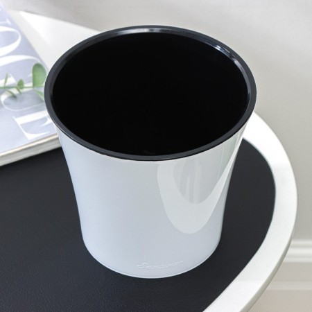 Kashpo for flowers with an insert "Arte", 2 l, white-black color-2