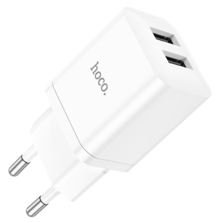 Network charger HOCO N25, 2 USB, 2.1 a, white