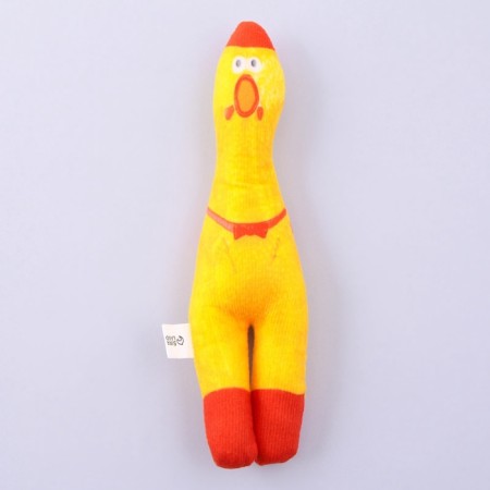 A toy for dogs with a “chicken” squeak from textiles, 21 x 6.8 cm-1