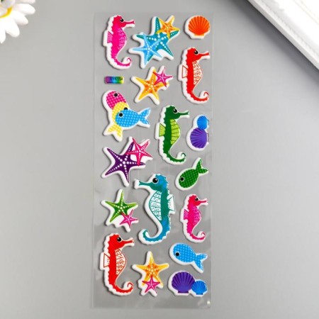 Plastic sticker "Hands and shoes/sea skates" mix 17x7 cm-1