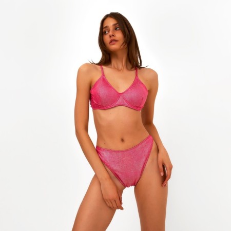 Swimsuit female separate minku, color pink size 44