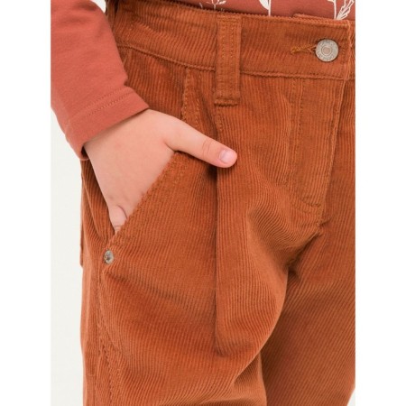 Pants for girls, height 116 cm, brown color-2