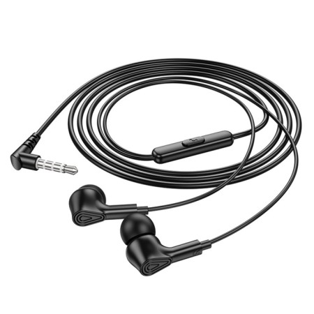 Hoco M102 headphones, wired, vacuum, microphone, 1.2 m, black-3