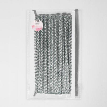 Decorative braid "Kosichka", 8 mm, 10 ± 1 m, silver color-2