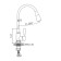 Accoona A9890N-1 kitchen mixer, single-leaf, silicone spout, red/chrome