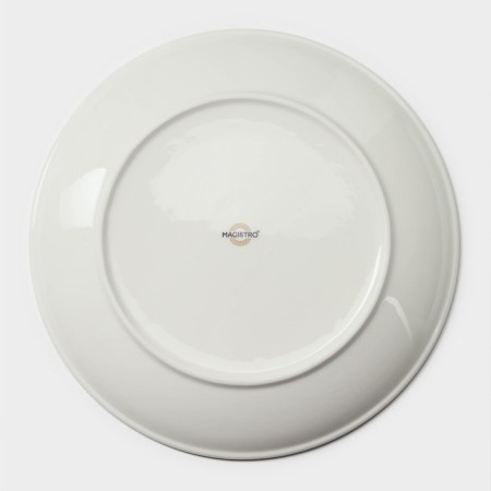 Porcelain dining plate Magistro la Perle, D = 25.5 cm, white color-3