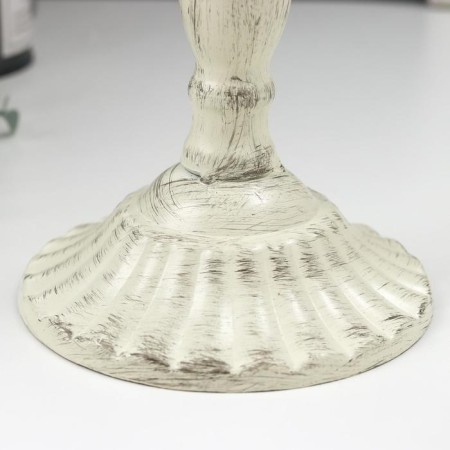 Summary Metal for 1 candle "Provence" white aged 21x11.5x11.5 cm-2