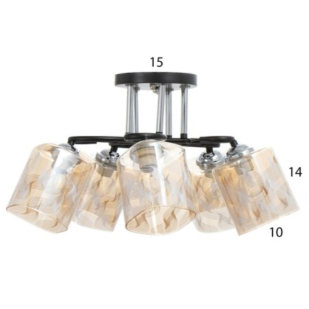 Arnella chandelier 5he27 40W Black 58x58x27 cm Bayerlux-3
