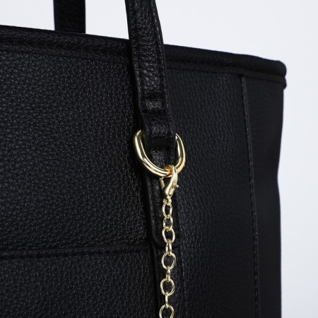 Bag Female Tout with zipper, black color-3