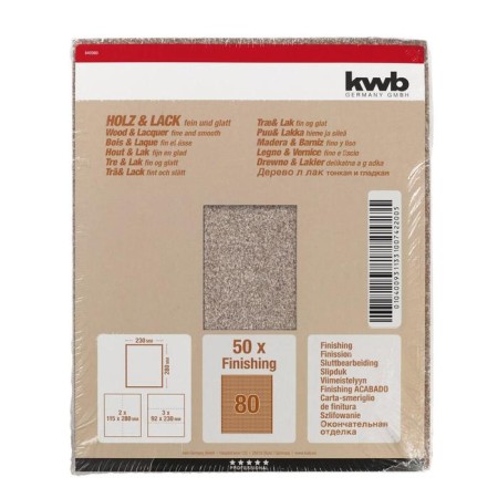 Folder paper KWB, K80, Paper, 230x280 mm, aluminum oxide-1