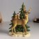 Polystone souvenir "Olennian with birds at the Christmas trees" 14x8x20 cm