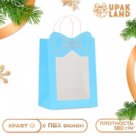 Gift package with the eye "Bant", 19 x 26 x 13 cm, blue