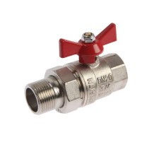 Кран шаровой Valtec base, с американкой 3/4", бабочка