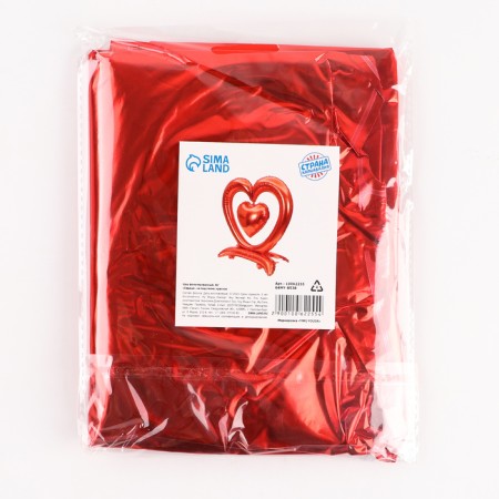Foil ball 36 "heart", on a stand, red, under the air-2