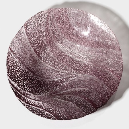 Glass salad "Drachna", d = 33 cm, burgundy color-2
